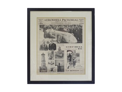 Lot 13 - Framed Areoshell pictorial weekly bulletin