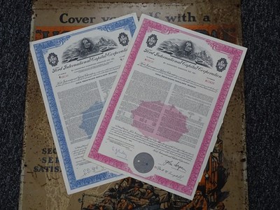 Lot 14 - Two Ford share certificates