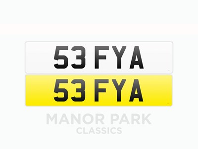 Lot 37 - Registration Number '53 FYA'