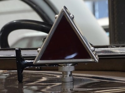 Lot 25 - Vintage nickel plated diamond shaped rear car light.