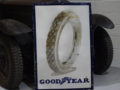 Lot 31 - Large Goodyear Enamel Sign