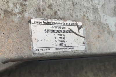 Lot 10 - Niewiadow BR2/14A/27A27V Trailer