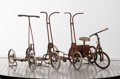 Lot 269 - Charles Twigg & Co Fairy Sidewalk Scooter & Flying Ace Tricycle Bundle