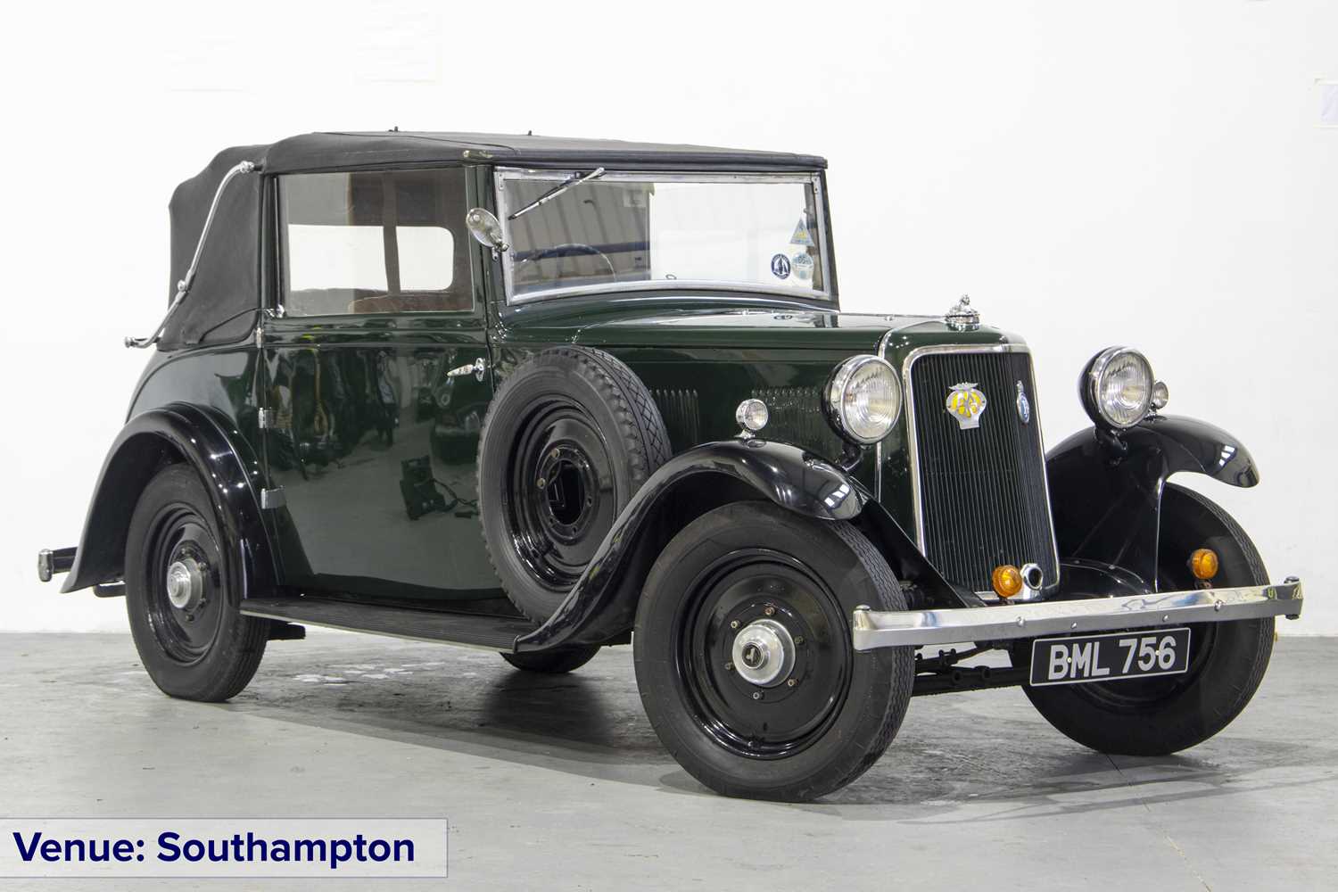 Lot 101 - 1934 Armstrong Siddeley 12HP Drophead Coupe by Salmons
