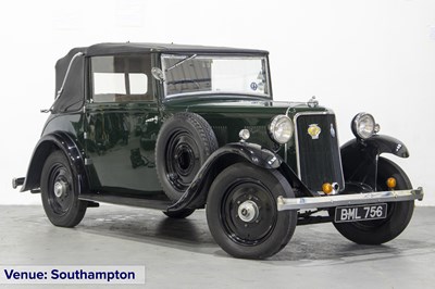 Lot 101 - 1934 Armstrong Siddeley 12HP Drophead Coupe by Salmons