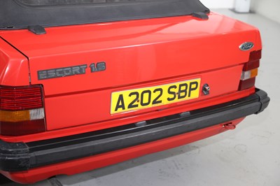 Lot 314 - 1984 Ford Escort 1.6 Cabriolet