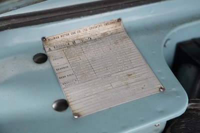 Lot 294 - 1958 Hillman Minx Deluxe