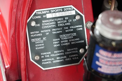 Lot 220 - 1957 Triumph TR3A