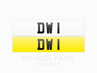 Lot 40 - Registration Number ‘DW 1’
